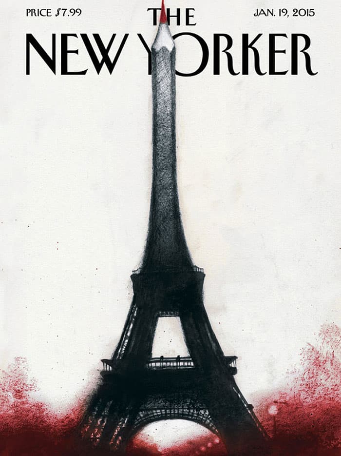 Portada en homenaje a "Charlie Hebdo" para The New Yorker.