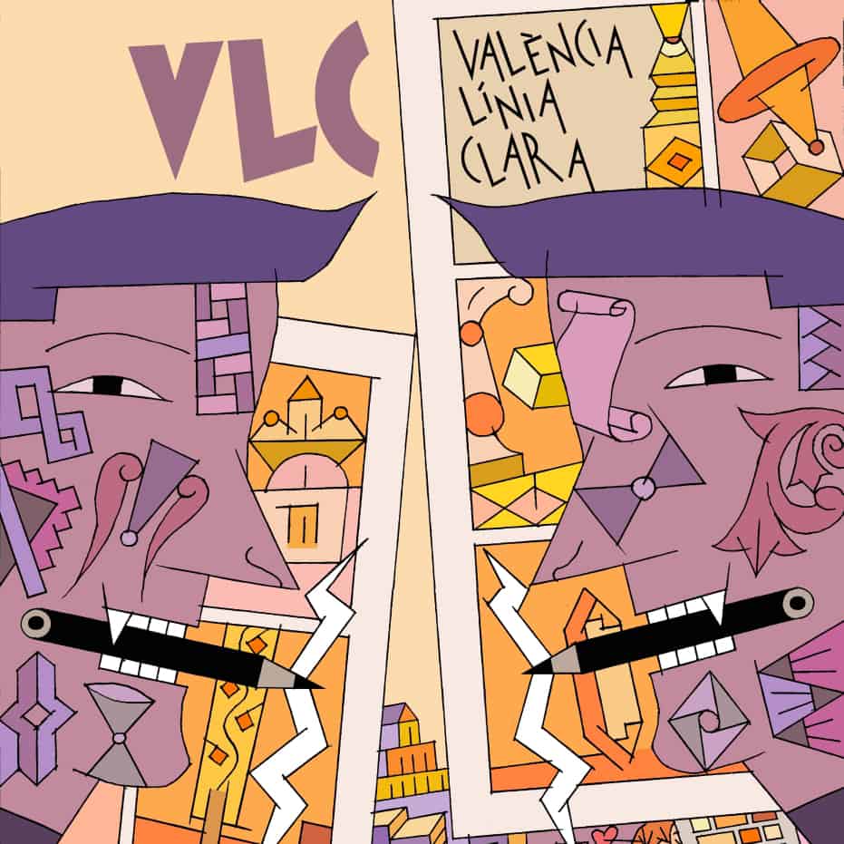 Cartel VLC. Valencia Línea Clara