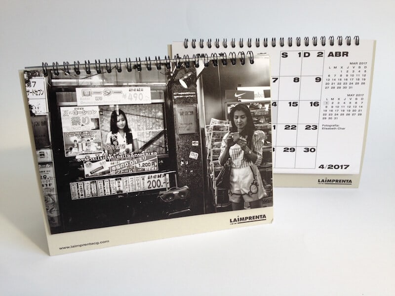 Calendario impreso en la imprenta cg