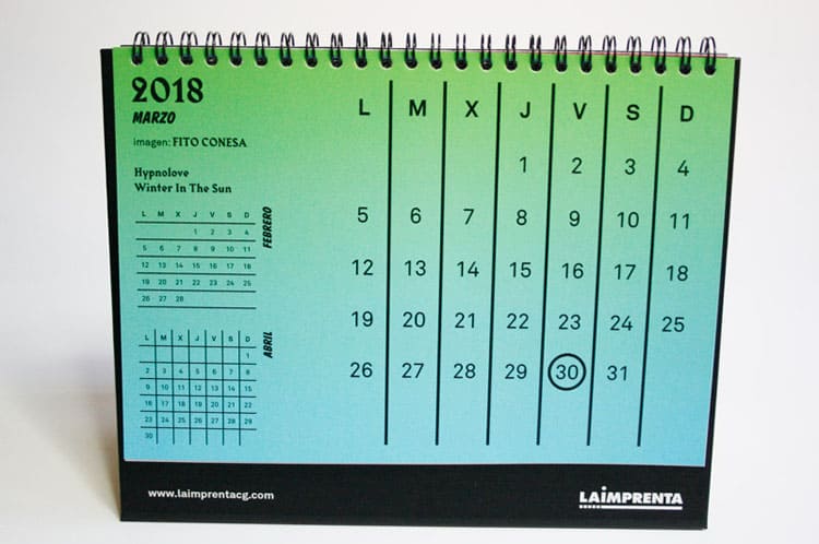 fito conesa calendario imprenta cg
