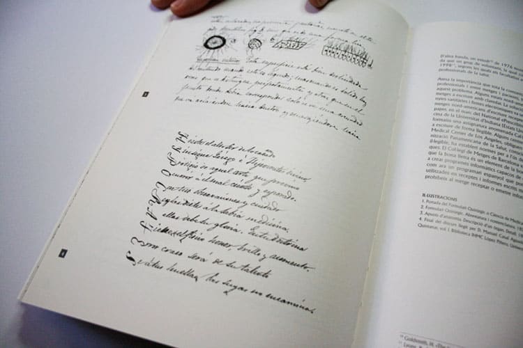 impresión libro letra de médico