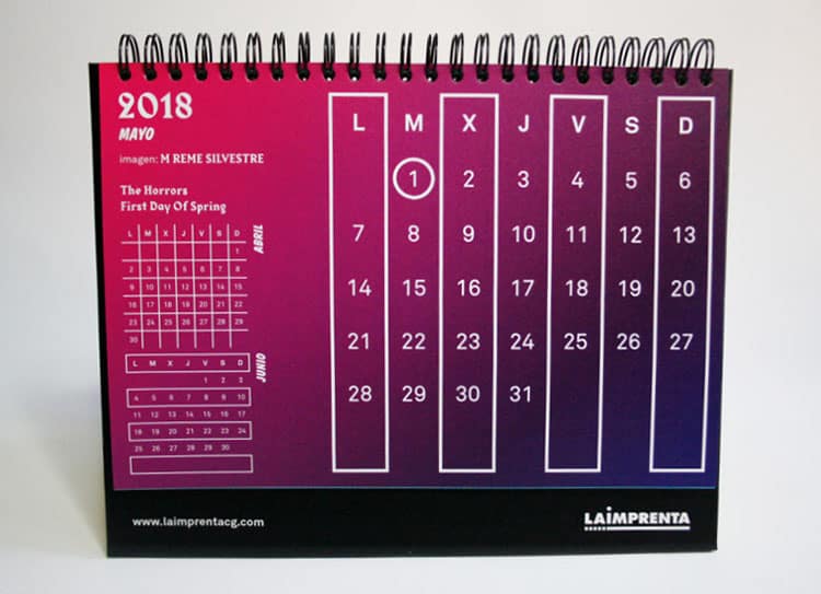 calendario mayo la imprenta cg