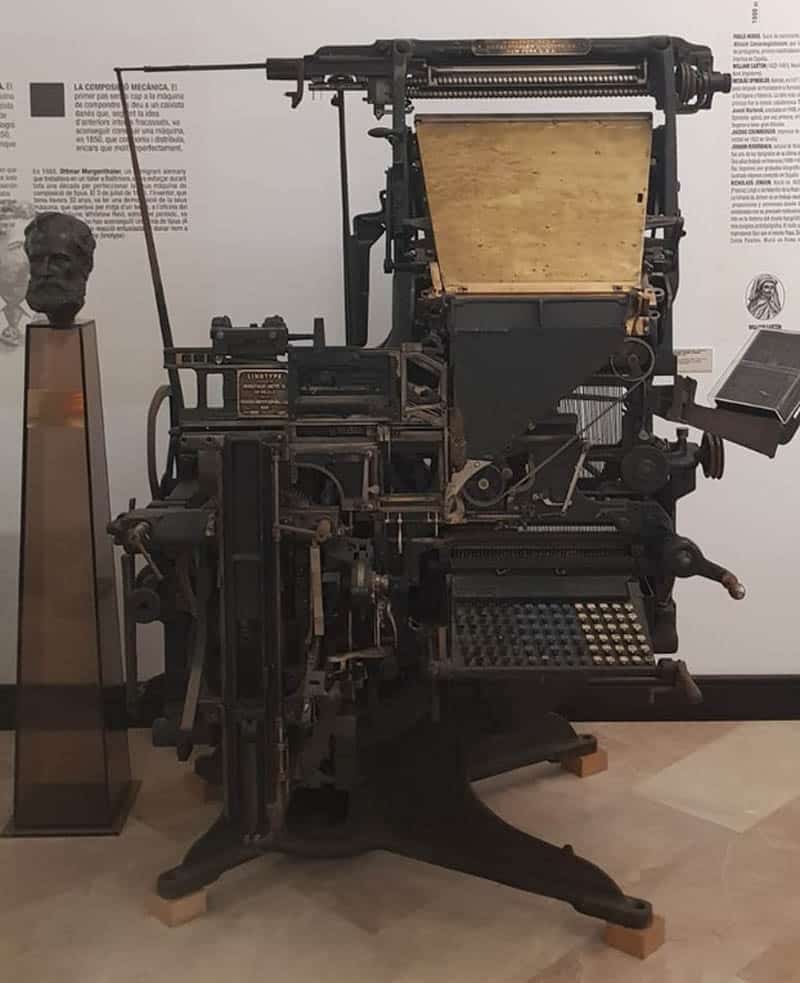 Linotipia del Museo de la Imprenta de El Puig