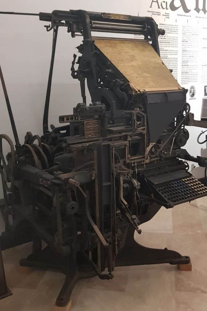 Linotipia del Museo de la Imprenta de El Puig.