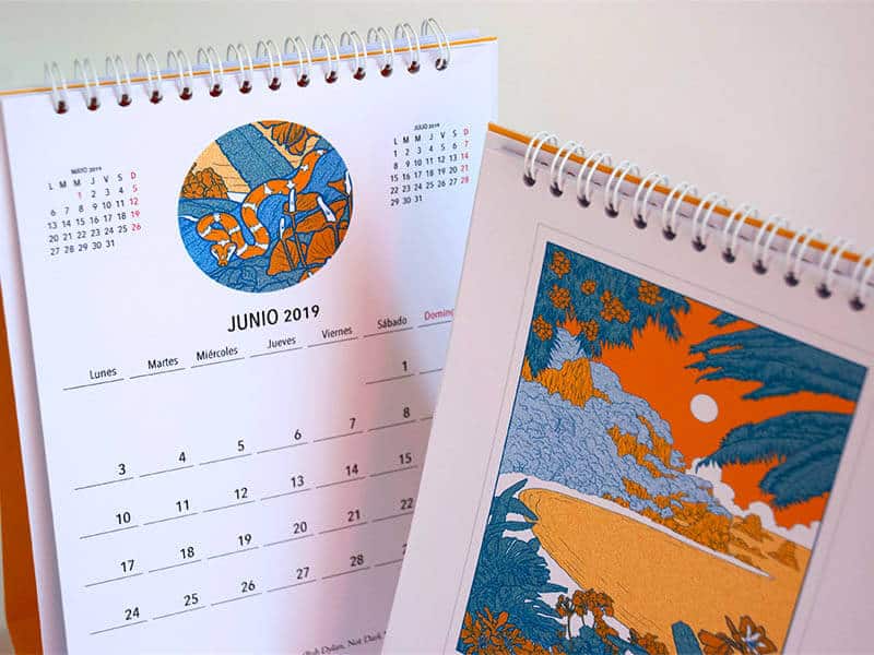 César Sebastián calendario imprenta