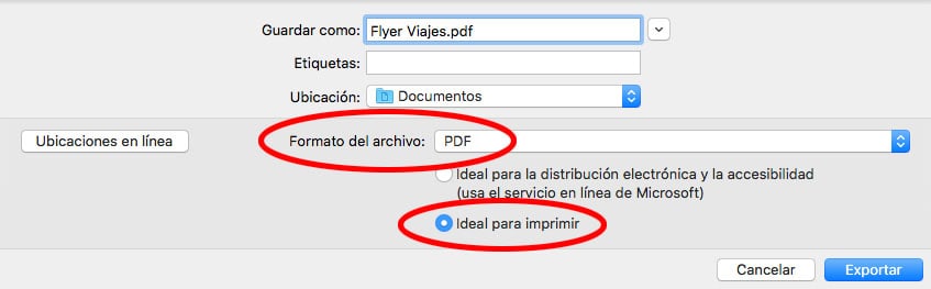 exportar word a pdf ideal para imprimir