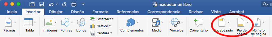 encabezado de pagina en word