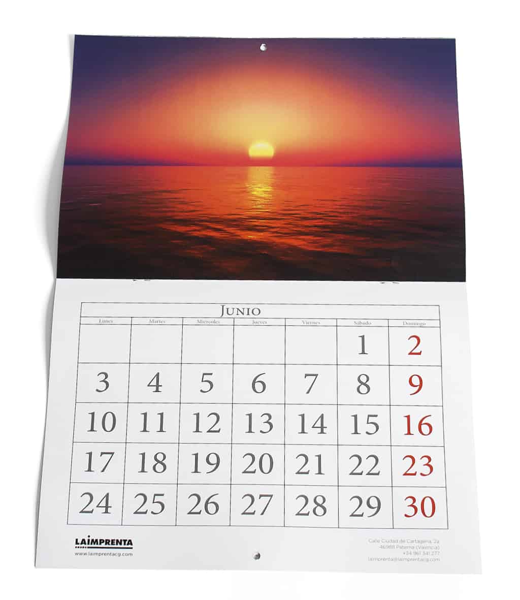 Calendario Pared Grapado Calendario de pared grapado